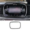 5 Inches Car Navigation Panel Bezel Real Hard Carbon Fiber Trim Sticker For Fiat 500 Abarth 595 2010-2015