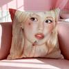 Kpop Style S-Somi Cushion Cover Breathable Linen Pillowcase Summer Odorless Eco-Friendly Invisible Zipper Washable