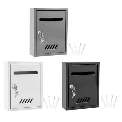 Wall Mounted Mailbox Letter Box Mail Insertion Locking Mail Box for Outdoor Office Front Door House External Home Decoration