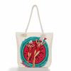 Multifunctional Mom Series Printed Thick Rope Shoulder Beach Bag Casual Large Capacity Handbag 7617