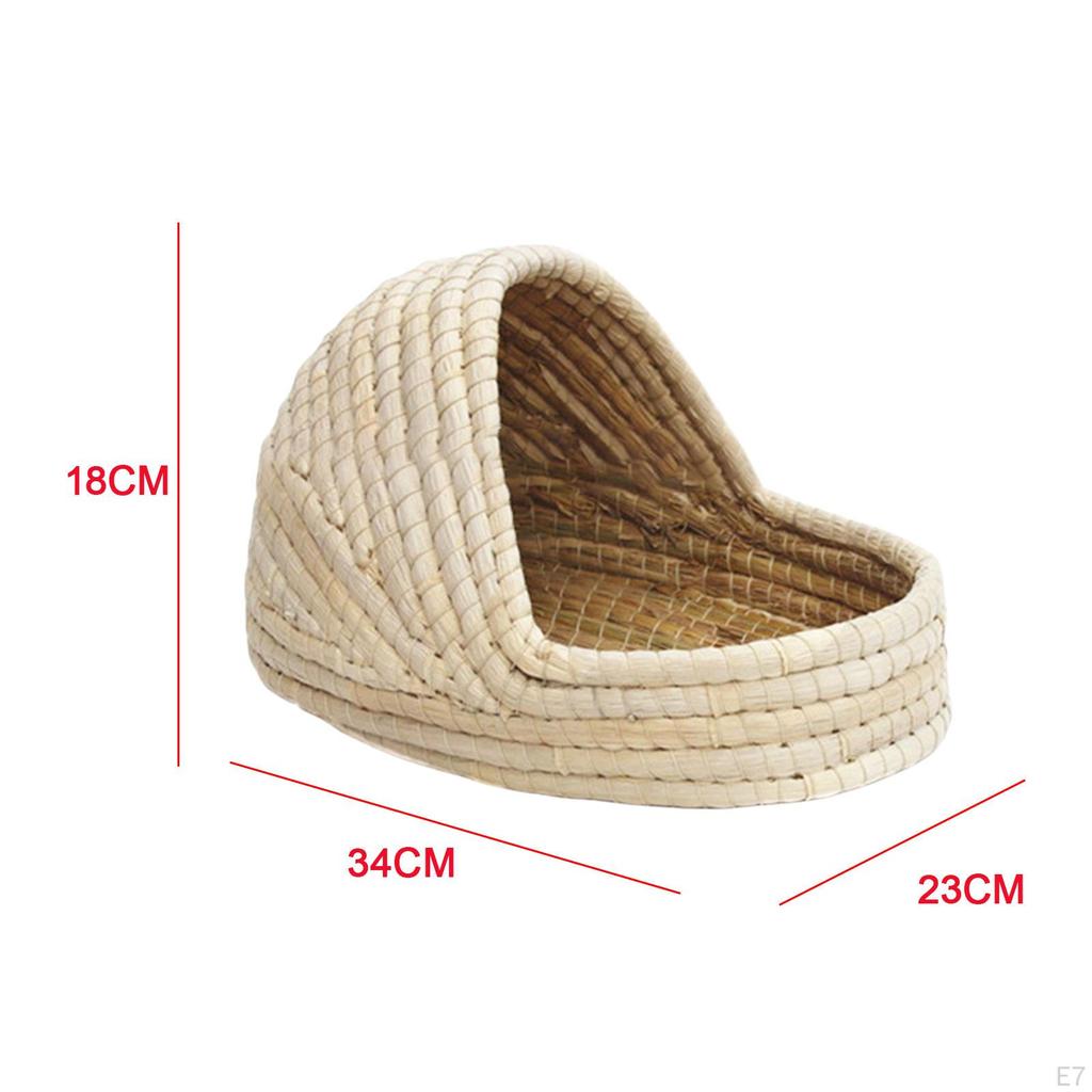 for Guinea Pig Hamster Chinchilla and Small Animals. Hand-Woven Comfortable Playhouse Laying