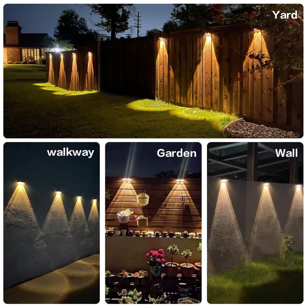 Waterproof RGB Wall Light Wall-Mounted Solar Ambient Lighting Wall Lamp Exterior House Decor