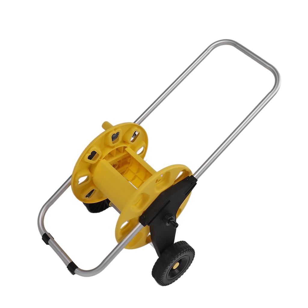 Hose Reel Cart Garden Hose Cart Heavy Duty Aluminum Water Hose Reel with Anti Slip Wheels for Yard Garden Lawn, Fits 35m Pipe with 17mm External Diam