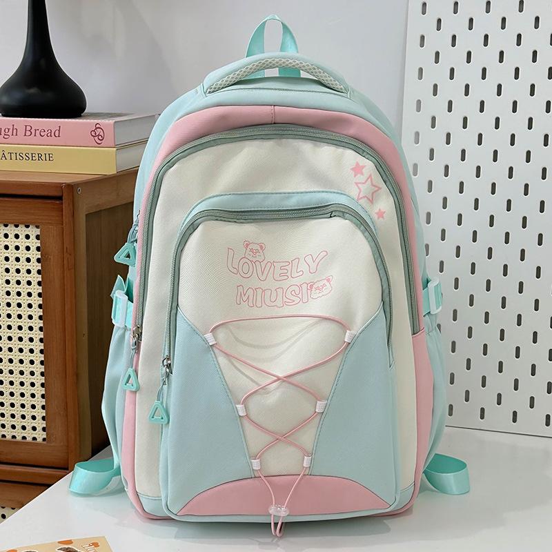Children's Schoolbags, Primary School Students, Girls, Junior High School Students, High-value Color Matching Backpacks, Fashionable Backpacks