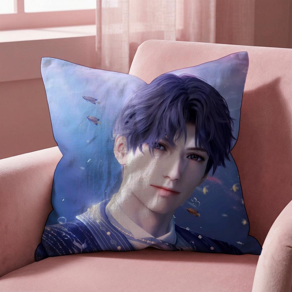 

R-Rafayel Love D-Deepspace Cushion Cover Multi-Scene Pillow Cover for Home & Car - Reversible, Soft & Durable for Daily Use 30cmx30cm