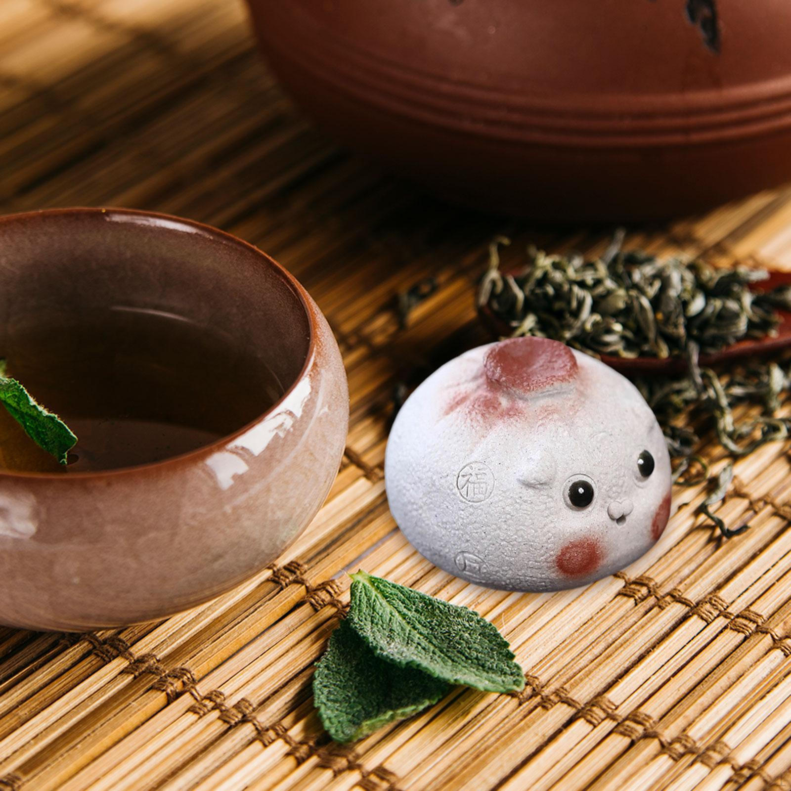 

Clay Tea Pet Figurine Collection Gift Tearoom Decoration Farmhouse Cabinet Housewarming Bookshelf Style A