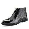 High-top leather shoes men's 2025 spring and autumn Martin boots business casual shoes nightclub hairstylist men's shoes foreign trade mirror short 