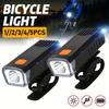 Bike Front Lights USB LED Rechargeable Waterproof Mountain Bike Headlight Bicycle Safety Warning Light Cycling Accessories