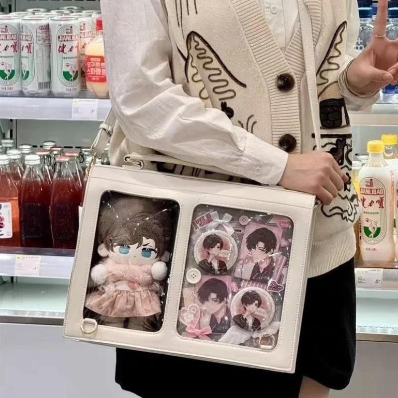 Borsa Ita Trasparente Giapponese di Nicchia Casual Grande Capacità Borsa a Spalla Crossbody da Ragazza Zaino alla Moda Ulzzang per Studenti ItaBag