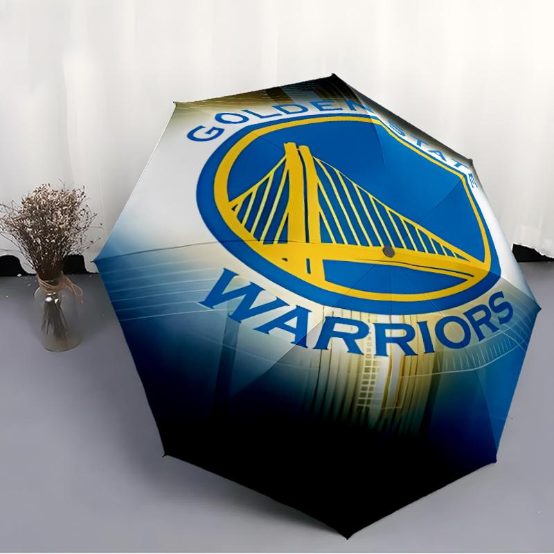 Printed Golden State Warriors logo Folding Umbrella,Outdoor,Leisure,And Travel Umbrella,Durable Umbrella Fabric,Birthday And Holiday Gift