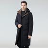 Down jacket men's new winter style mid-length thickened warm winter jacket for middle-aged and elderly people