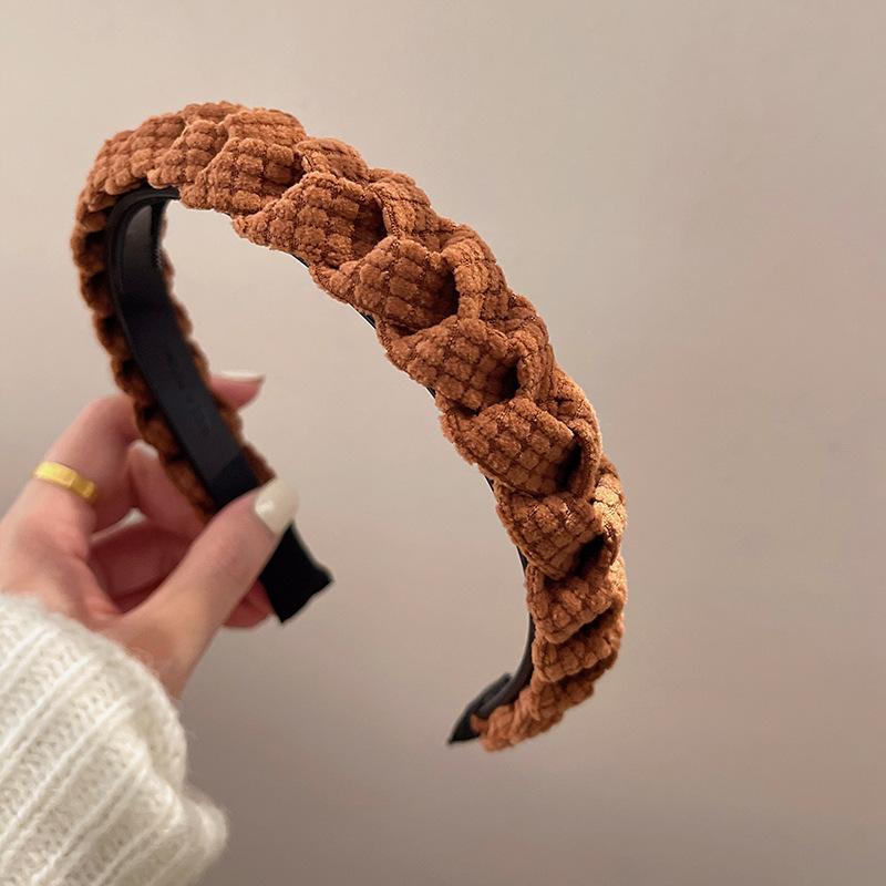 

Стильная повязка на голову Меланж для женщин ручной работы из высококачественной ткани с дизайном в виде скрутки Коллекция Осень 2023 Корейский стиль Аксессуар для волос StyleD