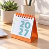 2027 Desktop Calendar Mini Desk Calendar, Spiral Bound Standing Flip Monthy Schedule Planner Small for Home Office