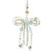 Fashionable Beaded Bows Accessory Bag Pendant Keyring Unique Keychain With Quality Beads For Enhanced Outfit Appeal