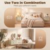 Modern Floating Nightstands Set of 2, Wall Mounted Bedside Tables with 2 Drawers, Oak