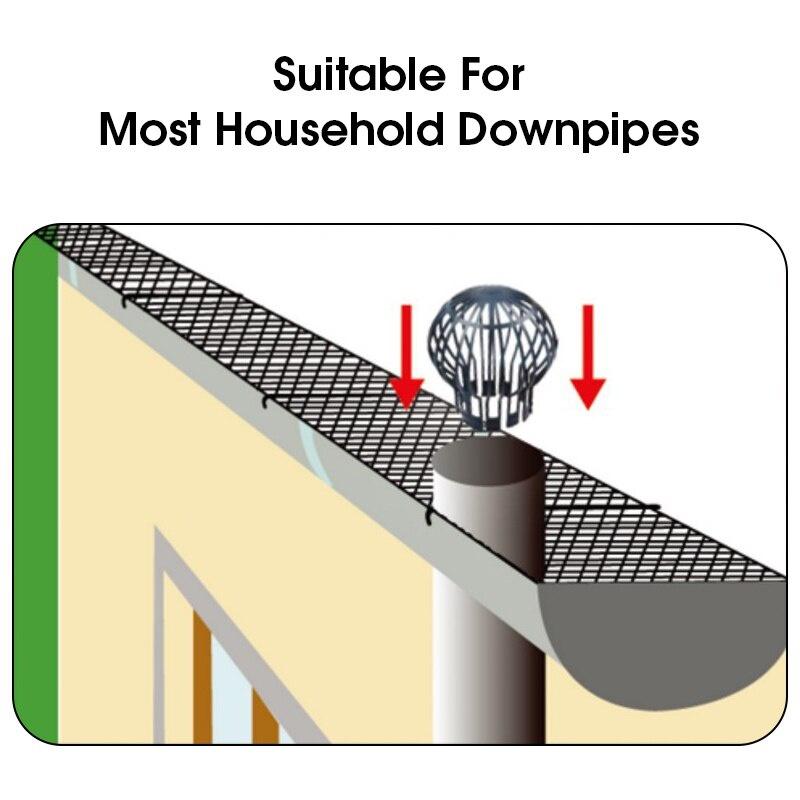 4 STÜCKE Flexibler Fallrohrfilter Kunststoff Dachrinne Ballonschutz Filter Geeignet für Haushaltsfallrohre Garten Schutzabdeckung