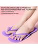 10Pairs Disposable Pedicure Slippers and Toe Separators Kit 10 Toe Separators for Women Nail Hotel Salon Spa Party