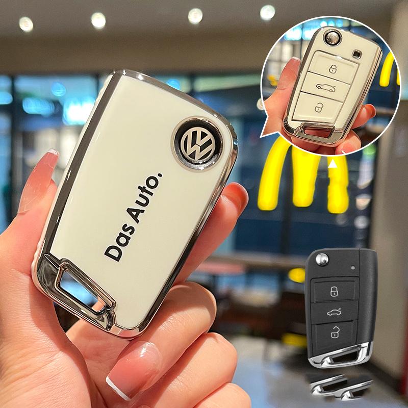 

For VOLKSWAGEN VW TPU Car Remote Flip Key Case Cover Shell Fob For VW Volkswagen Polo Tiguan MK2 Passat B5 B6 B7 Jetta Golf 4 5