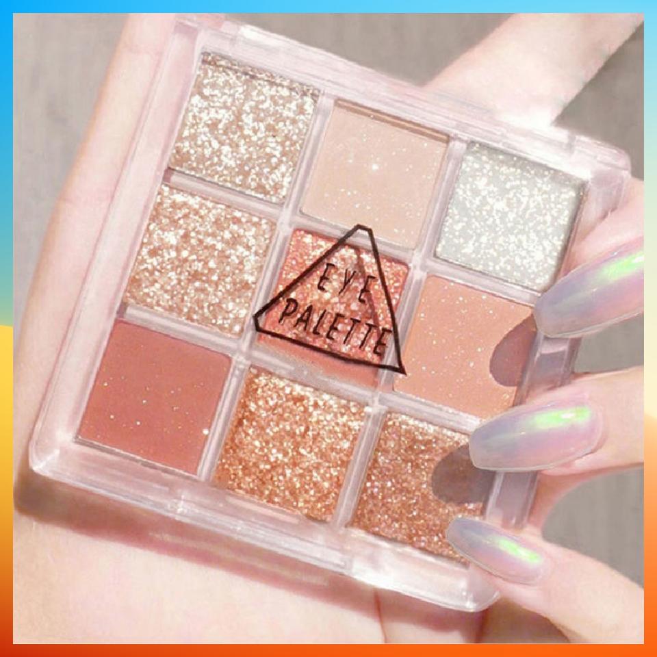 9 Farben Lidschatten-Gesichts-Make-up-Palette Langlebiger Lidschatten