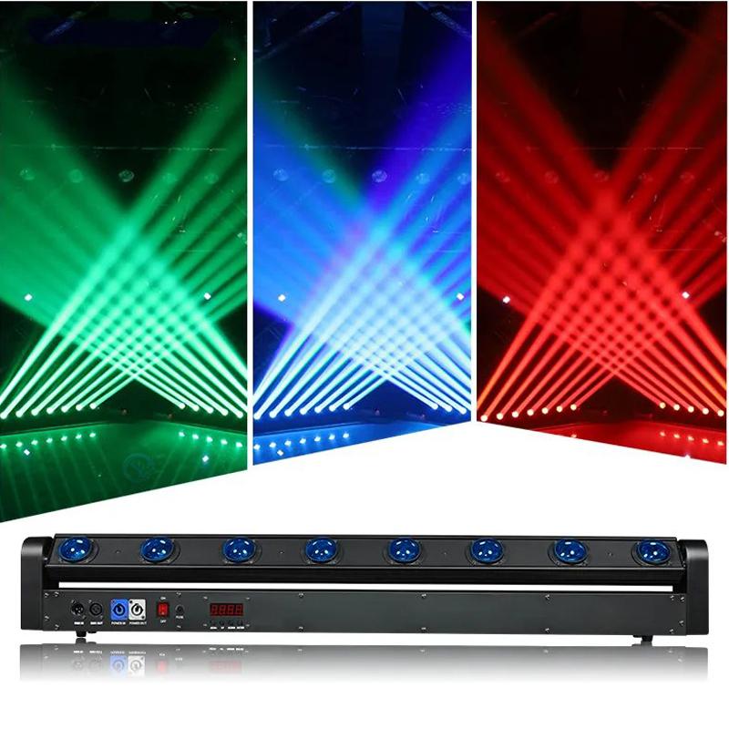8x12W LED RGBW 4in1 Stage Moving Head Light DMX Hot Wheel Infinite Rotating Beam For KTV DJ Party Wedding