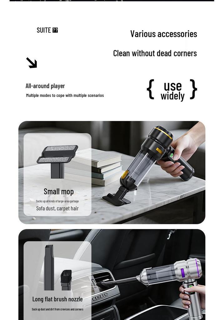 Wireless Handheld Vacuum Cleaner with High Suction, Power Display & Portable Brushless Motor