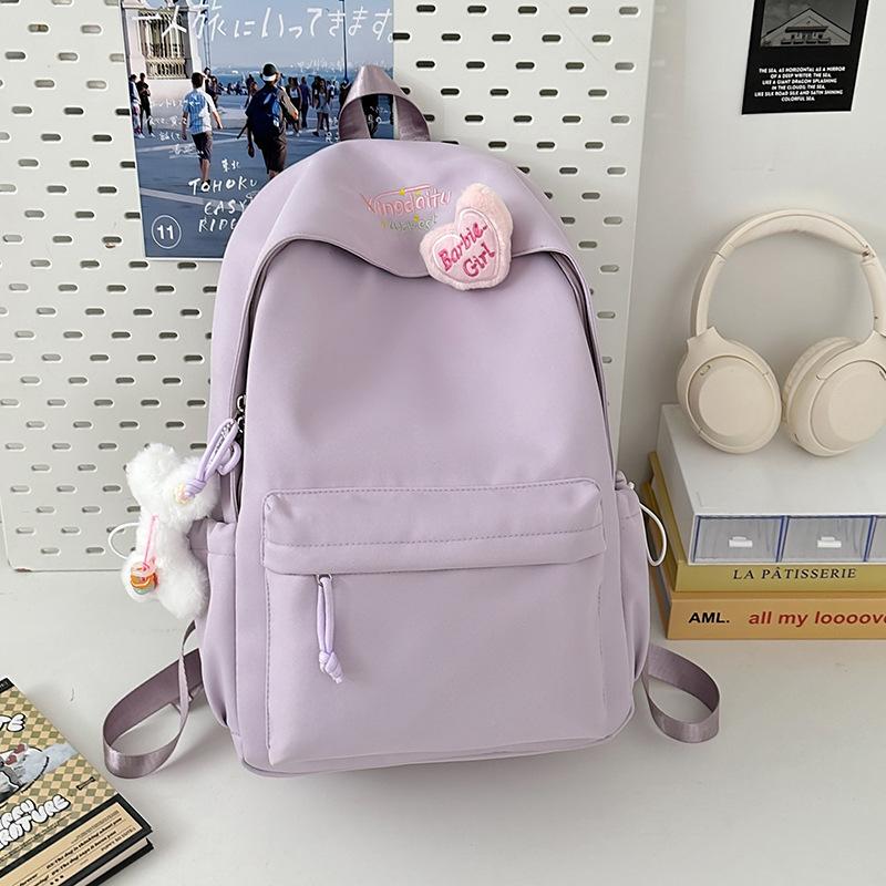 High Value Backpack Female Junior High School Student Small Fresh Girl Fashion Backpack Lightweight High School College Student Class Backpack