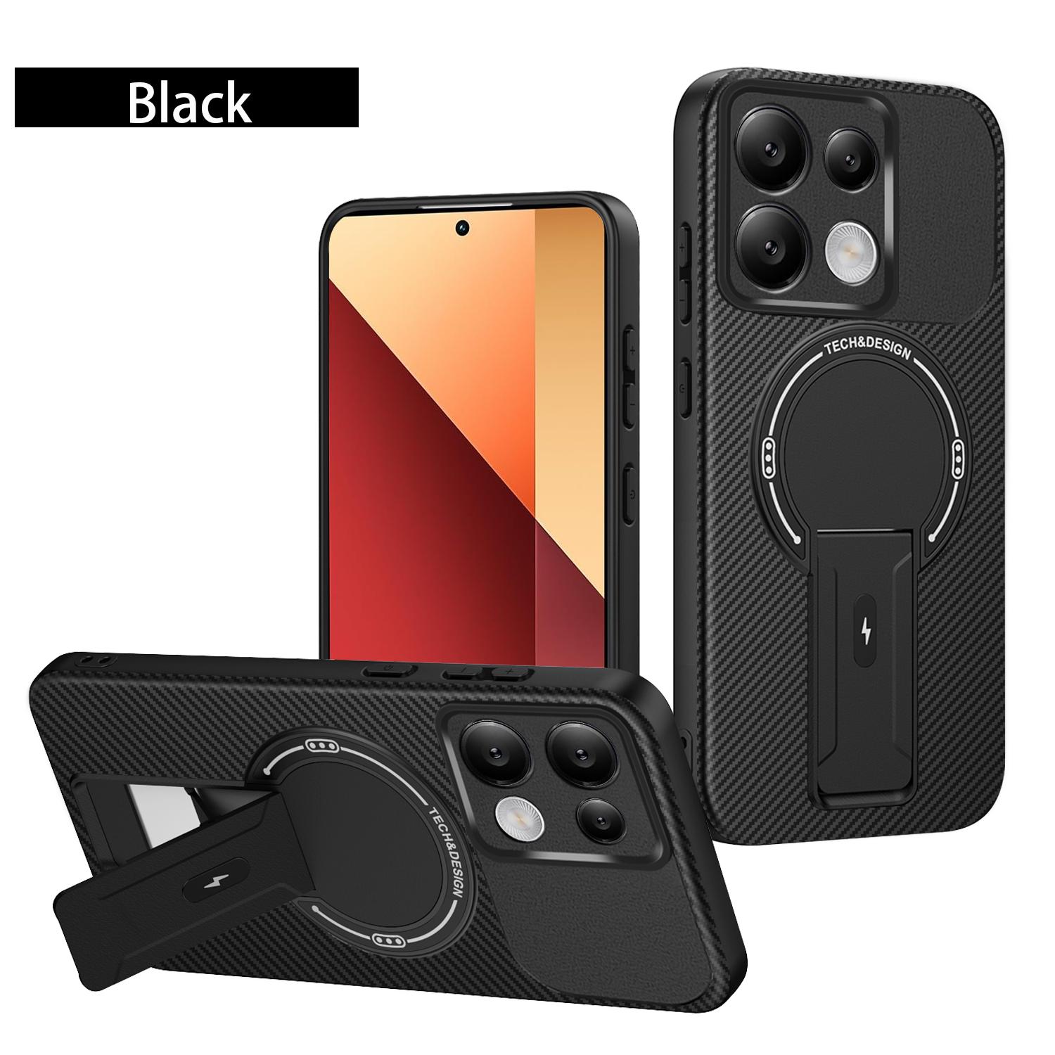 

For Xiaomi Redmi Note 13 Pro 4G Case Redmi Note 14S Phone Case Note13 Pro 4G Cover Magnetic Mounting Bracket Protect Back Cover Redmi Note 13 Pro 4G