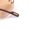 Great Cartier sunglasses Oval Rimless Two-Point gold mens Used