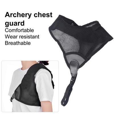 Protector de Pecho Ajuste Ergonómico Cómodo Absorbe Golpes Anti-impacto Transpirable Protector de Pecho de Tiro con Arco para Mano Izquierda Derecha para Arco