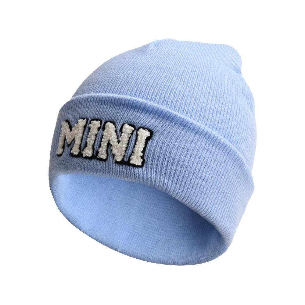 Winter Mama Letter Mini Solid Color Skullies Beanie Hat Outdoor For Women Hip Hop Knitted Caps Girl Casual Warm Ski Beanies Cap