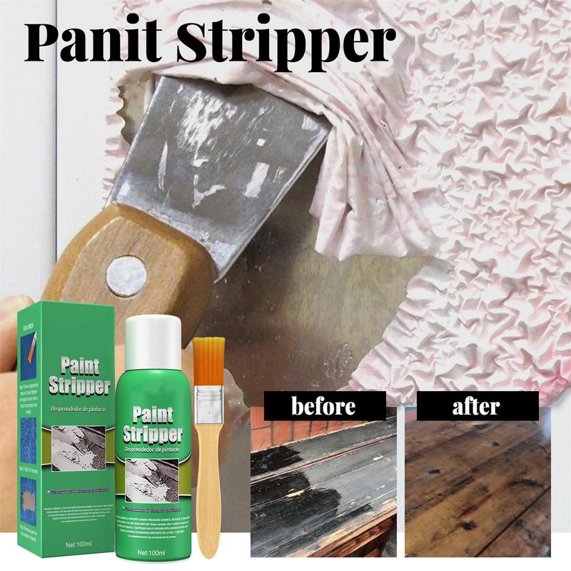100ml Strong Paint Remover for Metal Fast Effective Paint Stripper Liquid with Brush for Automobile Motorcycle Rust Removal