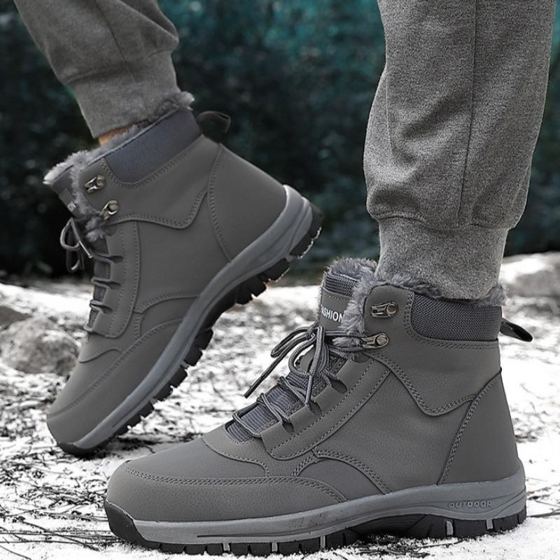 Fashion Winter Boots for Men Women Super Plush Warm Snow Boots Waterproof Couple Cotton Boots Winter High-top Sneakers Work Ankle Botas
