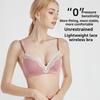 French Thin Lace Underwear Small Chest Push-up Sexy Bra Without Steel Ring Adjustable Girl Bra