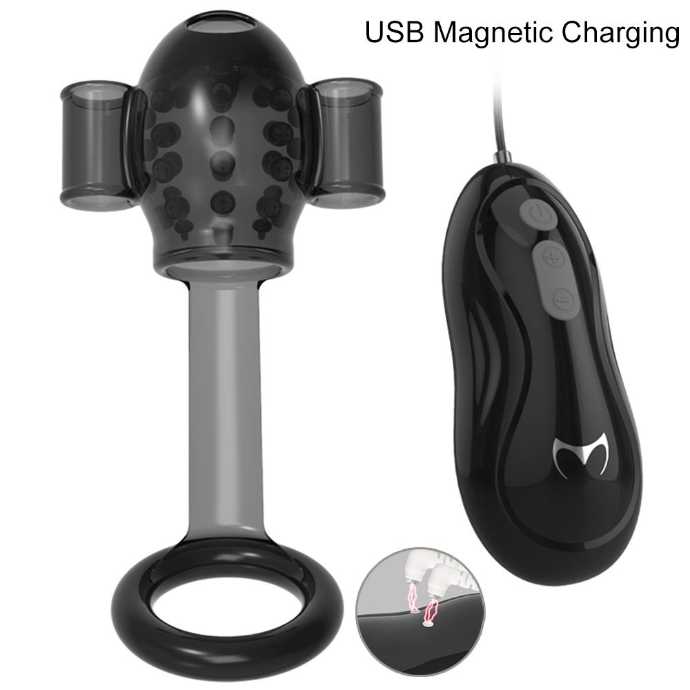 12 Speed Vibration Male Vibrators Masturbator Delay Ejaculation Powerful Glans Trainer Penis Massager Stimulator Sex Toy for Men