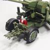 1/35 Pullback-Auto Flugabwehrkanone Flak Doppelläufer Mörser Raketenstart Militärlegierung Modell Kinderspielzeugauto Druckguss-Metallautos Spielzeug