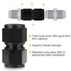 AN4/AN6/AN8/AN10/AN12 Female Swivel Coupler Union Fitting Adapter Aluminum 1-2pc