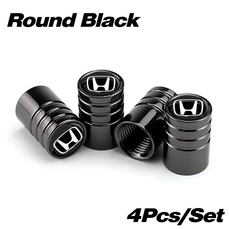 4PCS Metal Car Wheel Tire Valve Caps Stem Cover Car Accessories For Honda Civic XR-V HR-V City Accord Odyssey Spirior CRV Jazz akg256