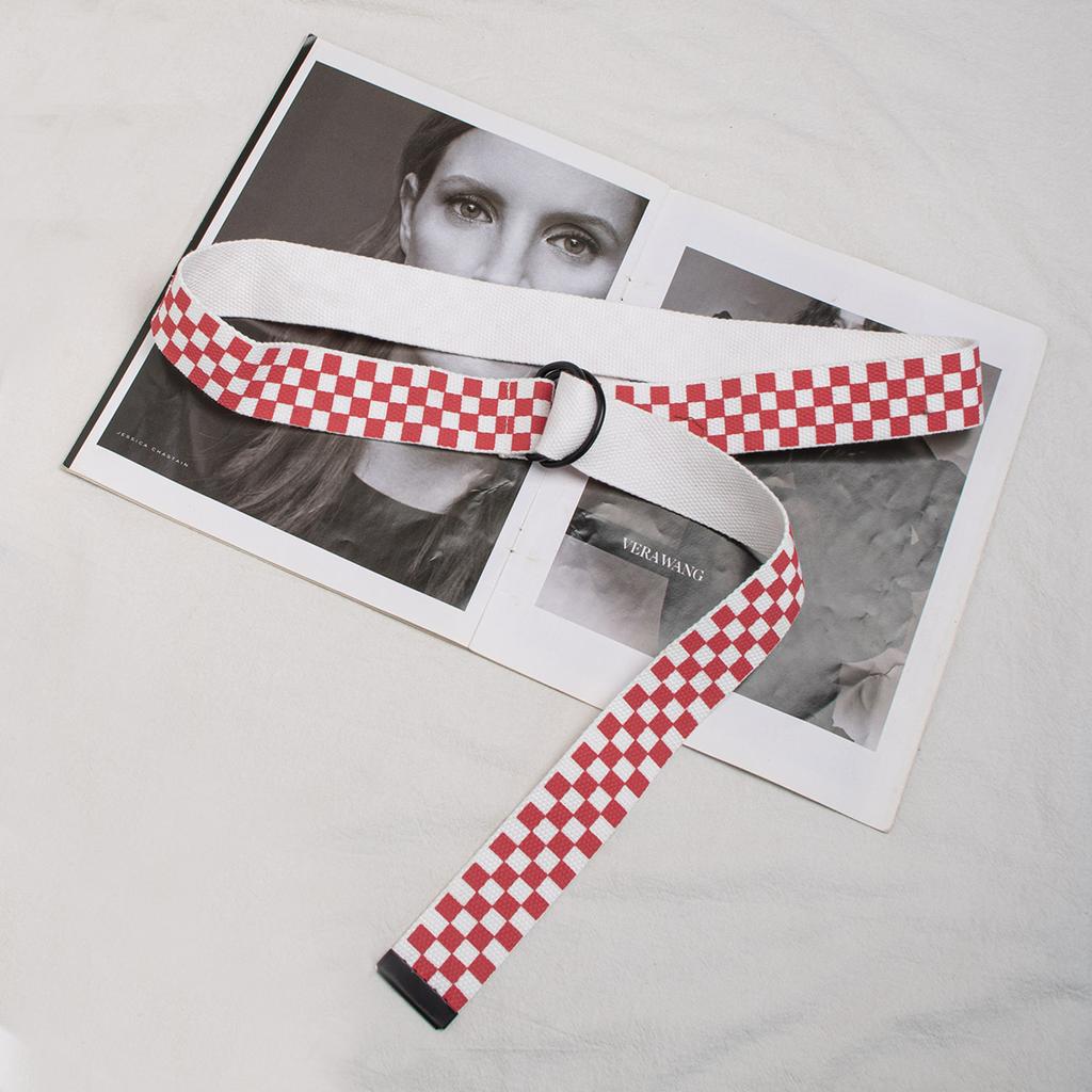 Women's Casual Versatile Printed Soft Canvas Belt Striped Polka Dot Letters Spring and Summer Clothing Accessories Belt Women's Belt