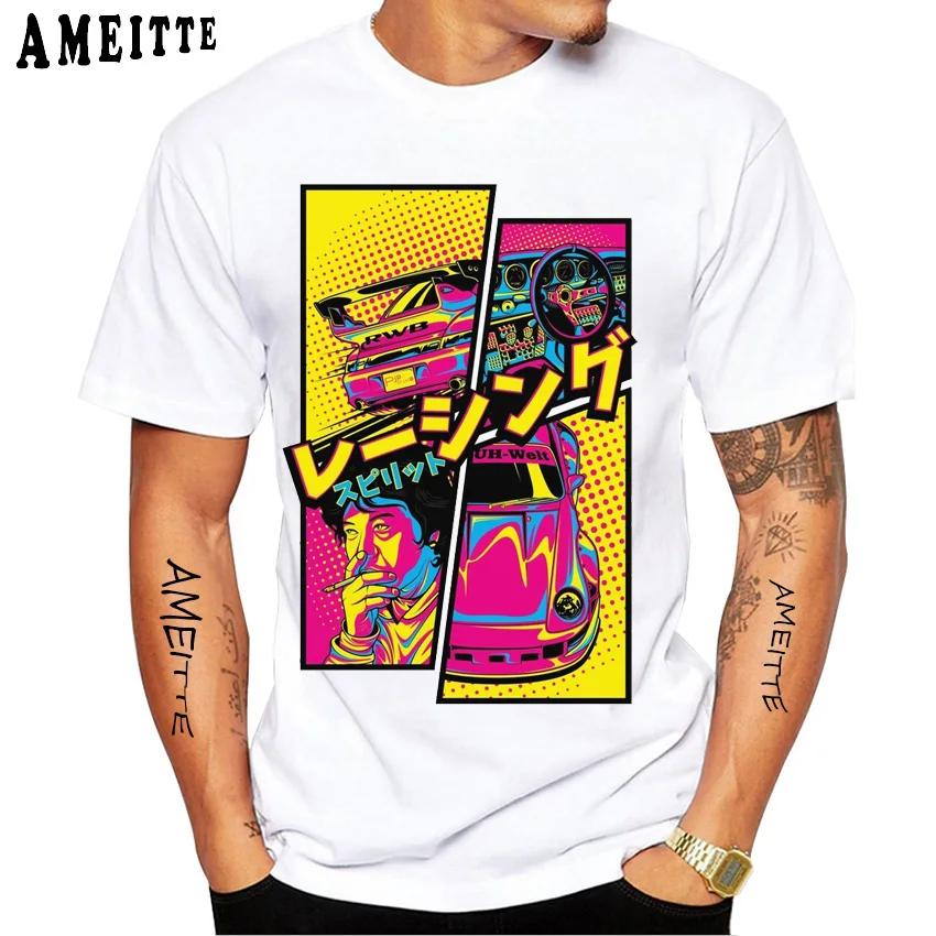 Neuestes Sommer Herren Kurzarm Boxter 986 Turbo Klassisches T-Shirt RWB 993 Legend Auto Design Weiß Lässig Jungen T-Shirts Hipster Coole Tops