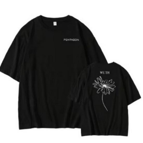 

White Flower Gothic Street Trend Hip-Hop T-Shirt 2XL