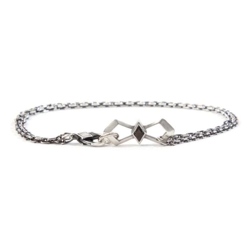 SEWNSWEN SILVER DOUBLE GEMSTONE BRACELET