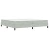 Box Spring Bed with Mattress Light Grey 200 x 200 cm Fabric