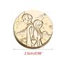 Round Wax Seal Stamp Head for Scrapbooking, Party Invitations Gift Packing Decor