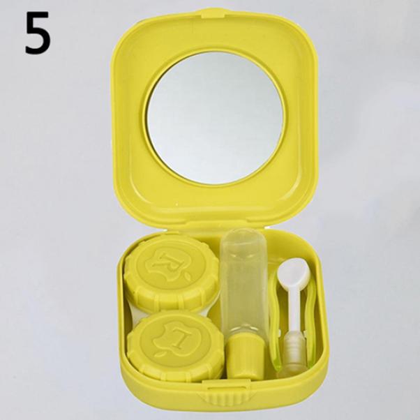 

New Cute Pocket Mini Lens Case Travel Kit Easy Carry Mirror Container Holder