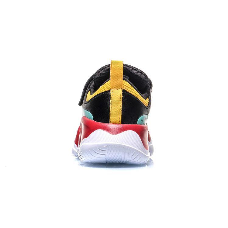 LiNing Comfortable Trendy Non-Slip Wear-Resistant Breathable Lightweight Low-Top Running Shoes Kids Sneaker Black Yellow YKAQ026-5