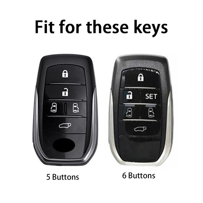 Soft TPU Car Key Cover Case Remote Shell Fob Holder Keychain For Toyota Alphard PREVIA Voxy Noah Esquire Vellfire Harrier
