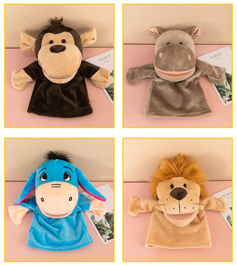 Interactive Animal Hand Puppet for Storytelling - Plush Toy with Movable Mouth