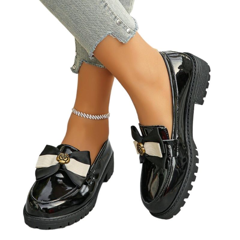 Fashion 2024 Brand Women's Shoes Loafers Women's High Heels Fashion Butterfly-knot Office and Career New Plus Size Solid Heels Women