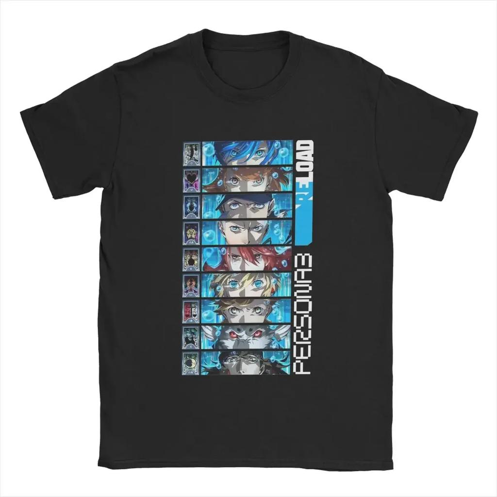 Crew Neck Plus Size Unisexs TShirts Persona 3 Reload Investigation Team 100 Cotton Tees Short Sleeve Anime The Royal P5S