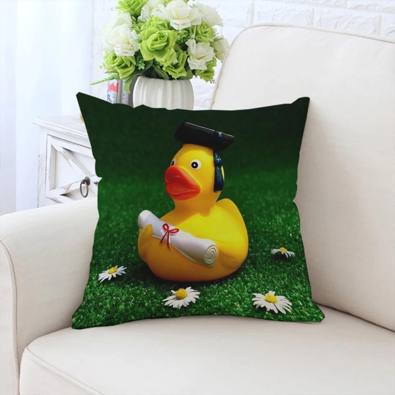 Cute Little Yellow Duck Pillowcase Car Ornaments Office Living Room Sofa Home Pillowcase